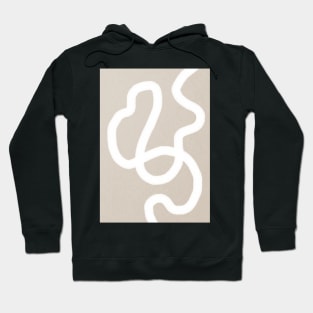 White line, Neutral abstract art Hoodie